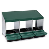 3 Compartment Roll Out Nesting Box with Plastic Basket, Egg Nest Box Laying Box Hens 70615802