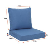 24x24 Inch Outdoor Deep Seat Cushion Set - Waterproof Fade-Resistant Patio Furniture Cushions with W419P290472