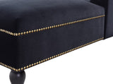 58''Velvet Chaise Lounge,Button Tufted Right Arm Facing Lounge Chair with Nailhead Trim WF297646AAB
