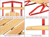 Classic Winter Sled - Sit/Lie Dual-Use, Pre-Drilled Steering Bar, Outdoor Snow Fun 19800956