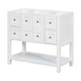 36'' Bathroom Vanity without Sink,Free Standing Vanity Set with 4 Drawers& Soft Closing Doors,Solid WF317175AAK