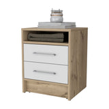 ZNTS Philadelphia Nightstand, Two Drawers, Concealed Shelf B128P148786