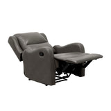 Faux Leather Upholstery Gray Reclining Chair 1pc Living Room Furniture Comfort Seating B011P207535