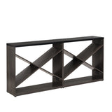 70.87 inch Farmhouse Console Table, X Shape Detachable ExtraLong Table with Storage for Entryway, W2317P233346