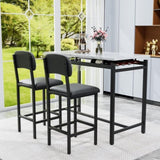 Kitchen Table Set, Dining Table and Chairs for 2, 3 Piece Dining Room Table Set with 2 Upholstered W578P150069