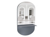 Allsteel Gray PowderCoated Frame with Mercury Mirror, Integrated Salon Mirror Station with Steel 04259159