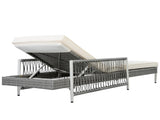 Outdoor All-Weather PE Rattan Chaise Lounge, Minimalist Patio Wicker Lounge Chair with 6 Gear 26544848