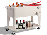 80QT 87.5*38.5*91cm Rectangular Plastic Box Iron Leg Tube Freezer Insulation 01612551