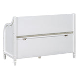 Rustic Style Solid wood Entryway Multifunctional Storage Bench with Safety Hinge 60666981
