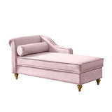 Modern Upholstery Chaise Lounge Chair with Storage Velvet W1097102808