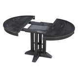 5-Piece Set Extendable Round Table and 4 Upholstered Chairs Farmhouse Set for Kitchen, 70221915