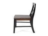 Roshan Farmhouse Acacia Wood Dining Chairs, Black / Walnut 62888.00BWALN