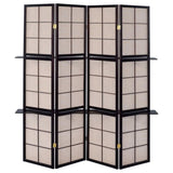 Tan and Cappuccino 4-Panel Folding Screen B062P153646