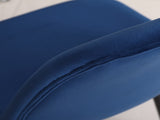 Lassan Contemporary Fabric Dining Chairs, Set of 4, Blue T2574P164528
