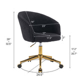 Hengming Golden foot office chair, modern armchair, height adjustable, rotary cosmetic chair, for W212131653