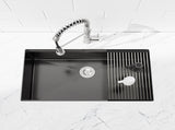 Kitchen Sink 33"x19" Multifunctional undermount Flying Rain Waterfall S304 Stainless Steel Handmade T3177P286046