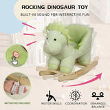 Kids Ride-On Rocking Horse Toy with Lullaby Song,Dinosaur Rocking Toy with Hand Puppets and Safety 75639532