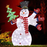 Lighted Snowman Christmas Yard Decorations, Pre-lit 2D Snowman Waving Hands with 170 LED Warm White 54478455