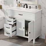 ZNTS 36" Bathroom Vanity with Sink, Bathroom Cabinet with Drawers, Solid Frame and MDF Board, One N759P207685K