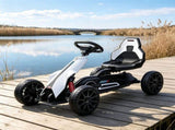 White Kids Pedal Go Kart Adjustable Seat, Full Swing Axle, All-Terrain Ride On Toy 30567870