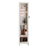 ZNTS Full Length Mirror 360&deg; Swivel Jewelry Cabinet W2512P232469