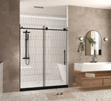 Frameless shower door 60 "W x 76" H, 1/4 " Clear Tempered Glass, Explosion Proof Film, W1675P306962