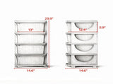 Green 4 Tier Kids Storage Cabinet 4 Drawers Toy Organizer, for Bedroom, Nursery, Living Room, 23497792