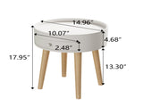 18"H Storage Drawer Bedside Table Bedside Table Sofa Side Coffee Table Furniture Living Room 33948290