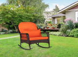 Latte Woven Single Rocking Chair Brown Gradient 09866010