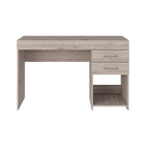 Ibare Two Drawer Computer Desk, One Lower Shelf -Light Gray B20091873