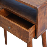 Curved Chestnut Console Table B182P166489