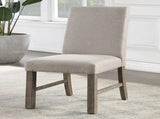 Elegant Rustic Gray Finish Solid wood Kitchen Set of 2pcs Dining Chairs Upholstered Seats Chairs w/ B011P162632