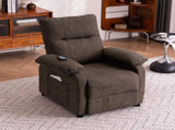 019-160&degRecliner Chair for Elderly Seniors-Manual Push Back Reclining Chair with 8-Point Massage W2636P286682
