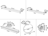 6 Piece Stainless Steel Bathroom Towel Rack Set Wall Mount 87757730