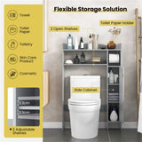 Gray bathroom cabinet, bathroom storage rack 77052113