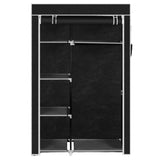 ZNTS 64" Portable Closet Storage Organizer Wardrobe Clothes Rack with Shelves Black 72214687