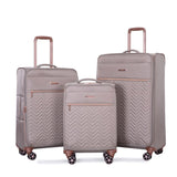 4-Piece Set ,Softshell Suitcase Spinner Wheels Terylene Sets Carry On Suitcase W284P154705