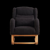 27.2"W Modern Accent High Backrest Living Room Lounge Arm Rocking Chair, Two Side Pocket W834P178246