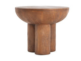 Iris Outdoor Patio Three-Legged Wood-Grain Round MGO Side Table, Brown N775P300880B