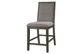 Modern Grey Dining Chairs Kitchen Set of 2pc High Chairs Upholstered Fabric Foam Cushion Dining Room B011P314243