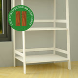 ZNTS WTZ Bookshelf, Ladder Shelf, 5 Tier Bamboo Bookcase, Modern Open Book Case for Bedroom, Living Room, 46167598