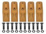 6684447 Skid Steer Bucket Teeth 5PK with Bolt & Nuts 10PK 1A1460 1F7958 Fit for 5/8" Bucket Lip 07139528