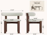 Solid Wood Dining Chairs Set of 4, Luxurious Chenille Upholstered Kitchen Chairs, Farmhouse Dining W6013P566315