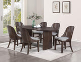 2pc Mid-Century Modern Upholstered Dining Chair Barrel Back Brown Walnut Finish Wooden Dining Room B011P263741