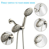 Classic High Pressure Single Handle 6 Function Rain shower Head with Handheld Shower with Tup Spout W121946592