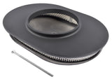 12" Oval Fully Finned Black AluminumElement Suit 4 Barrel Carbs Air Cleaner Fits for SBC Classic 81079775