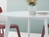 Roma Contemporary White Round Dining Table T2574P165164
