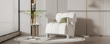 U-Can 26.3'' Modern Minimalist Leisure Armchair, Armchair with L-shaped Armrests and Polyester N724P256551A