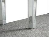 2-Drawer Modern Style Computer Desk MDF Mirror Dressing Table 41.34*14.17*29.92in Silver 20041473