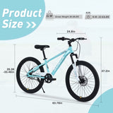 ZUKKA Mountain Bike,24 Inch MTB for Boys and Girls Age 9-12 Years,Multiple Colors W1019P191760